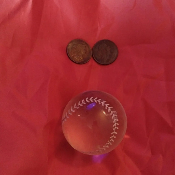 Glass Baseball with bonus items - Picture 1 of 3